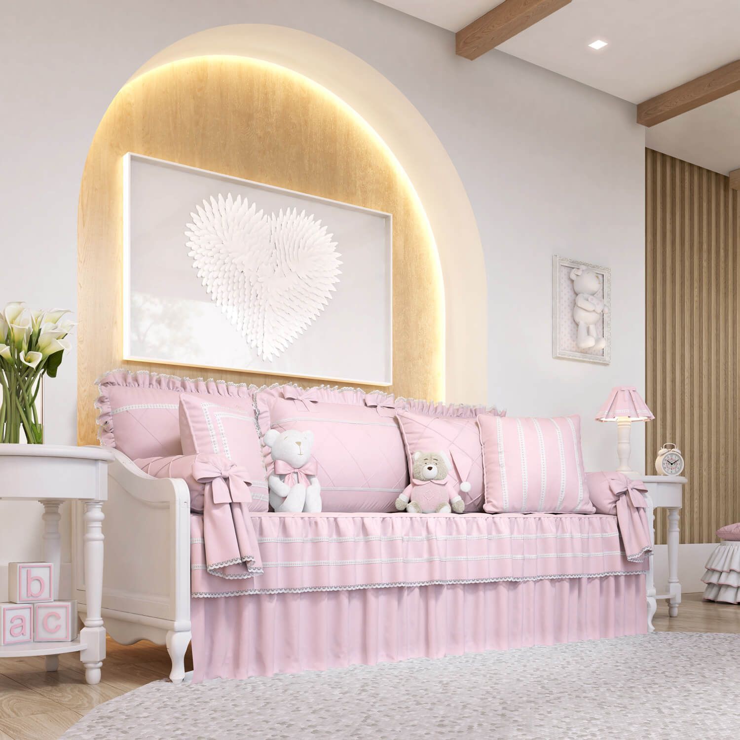 Kit Cama Babá Branco Clássico