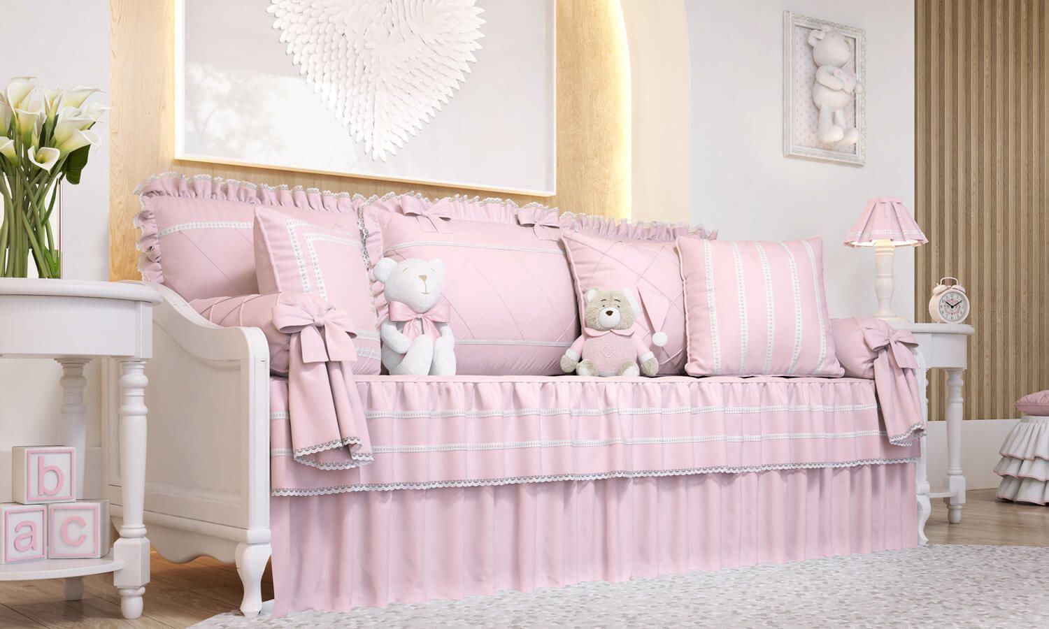 Kit Cama Babá Branco Clássico