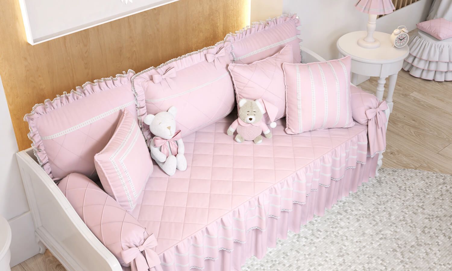 Kit Cama Babá Branco Clássico