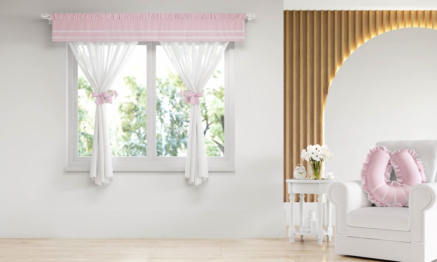 Cortina Branco Clássico 1,50m