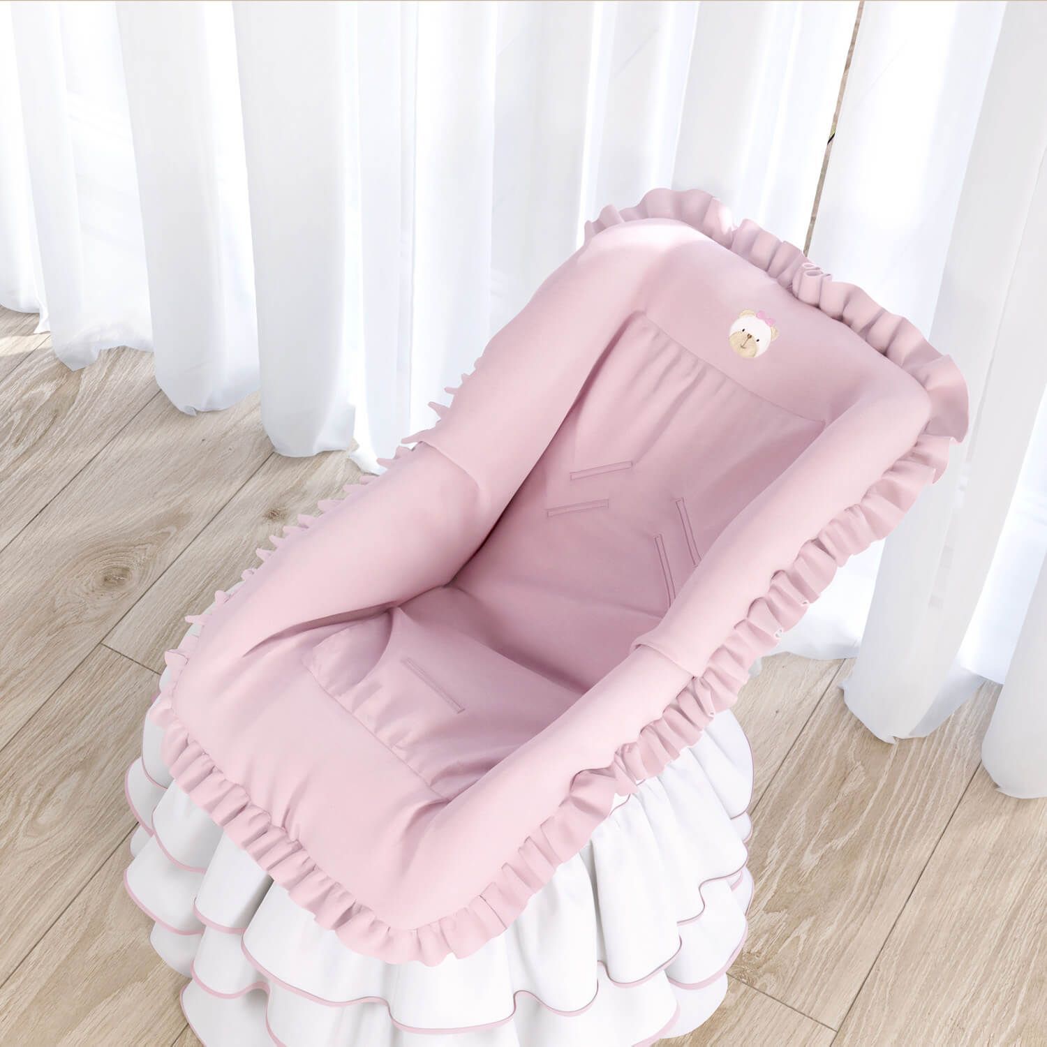 Capa de Bebê Conforto Branco Clássico