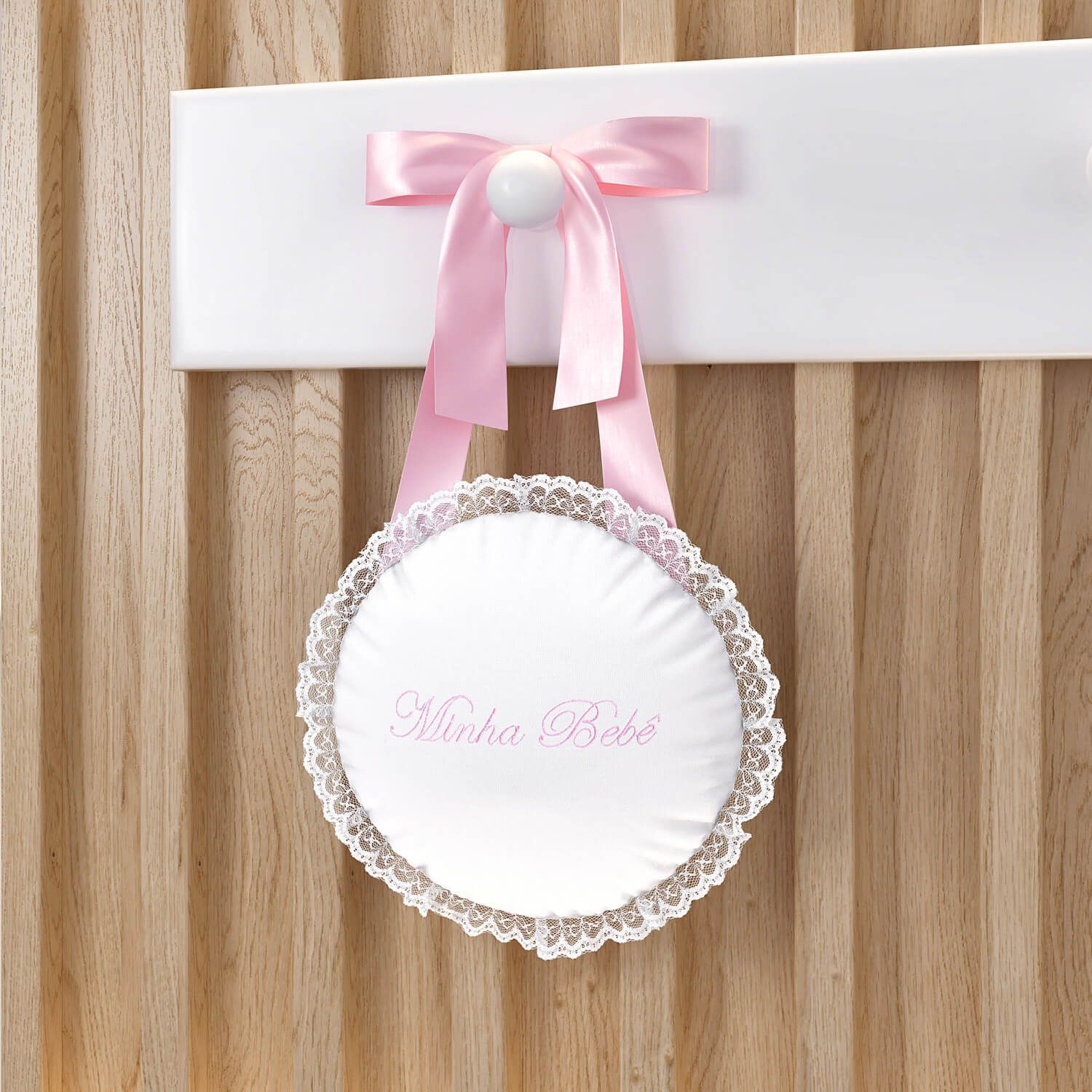 Medalhão Maternidade Branco Clássico