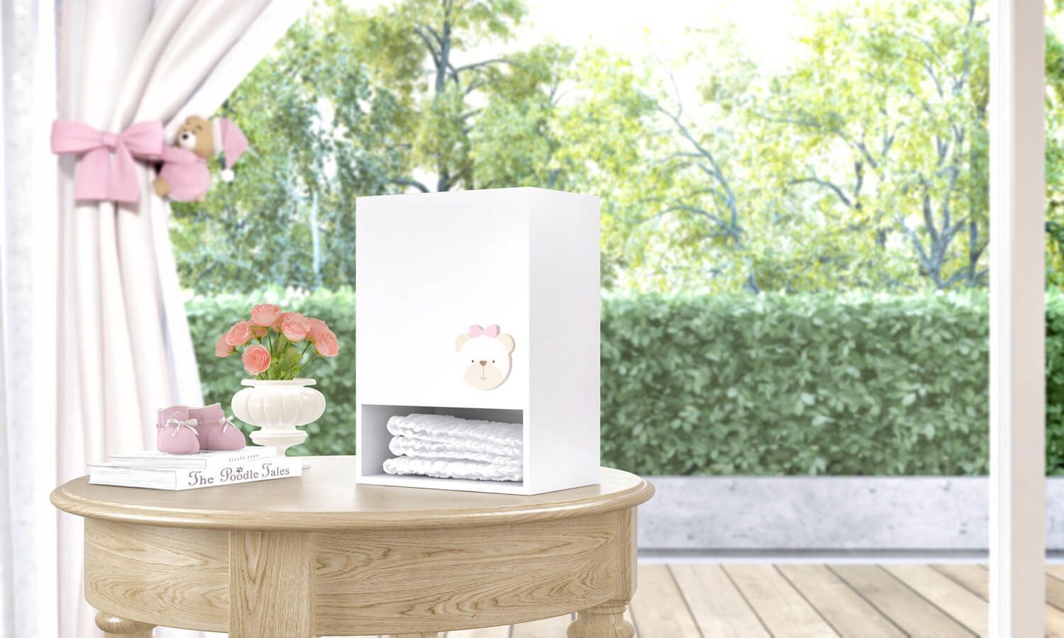 Porta Fraldas Branco Clássico