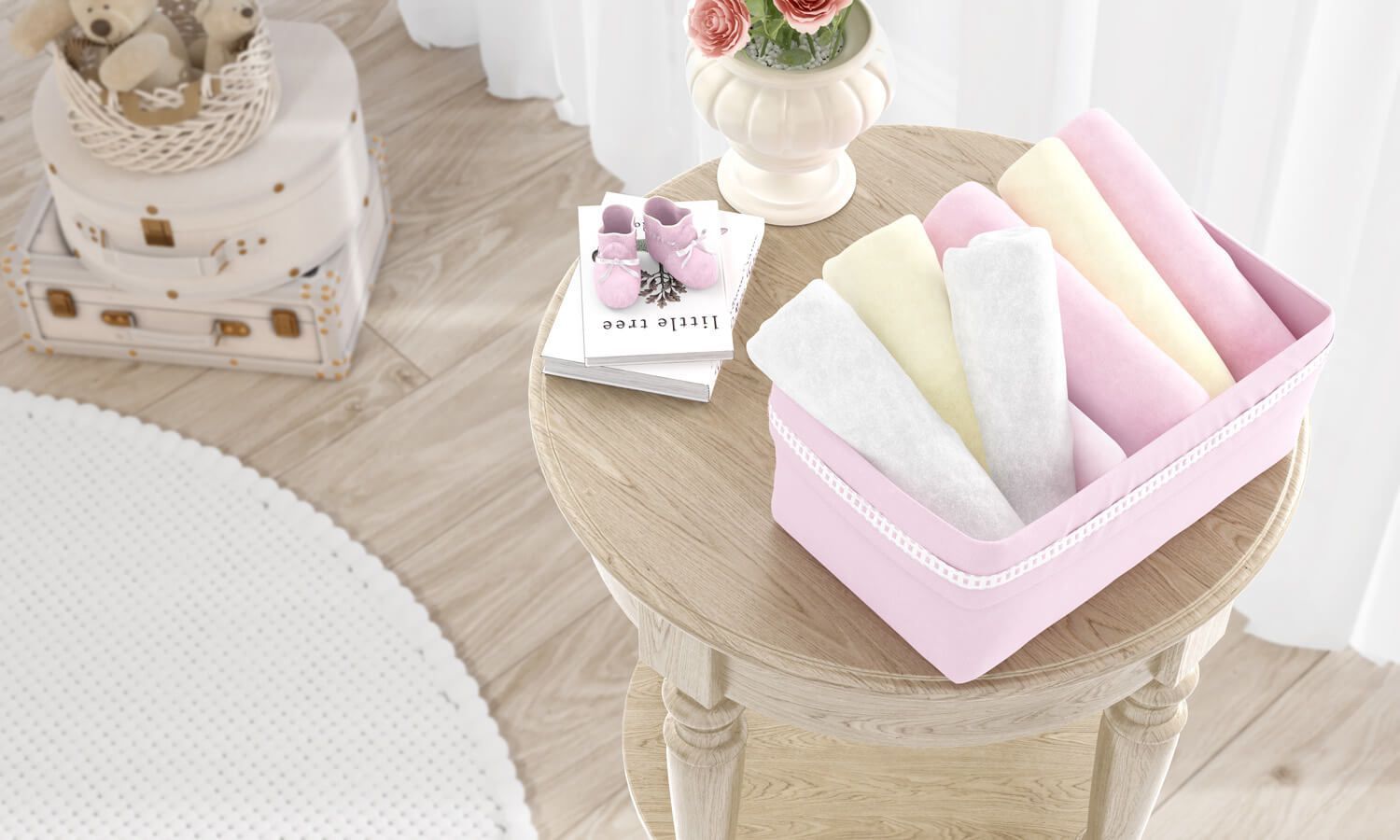 Cesto Organizador Branco Clássico 36cm