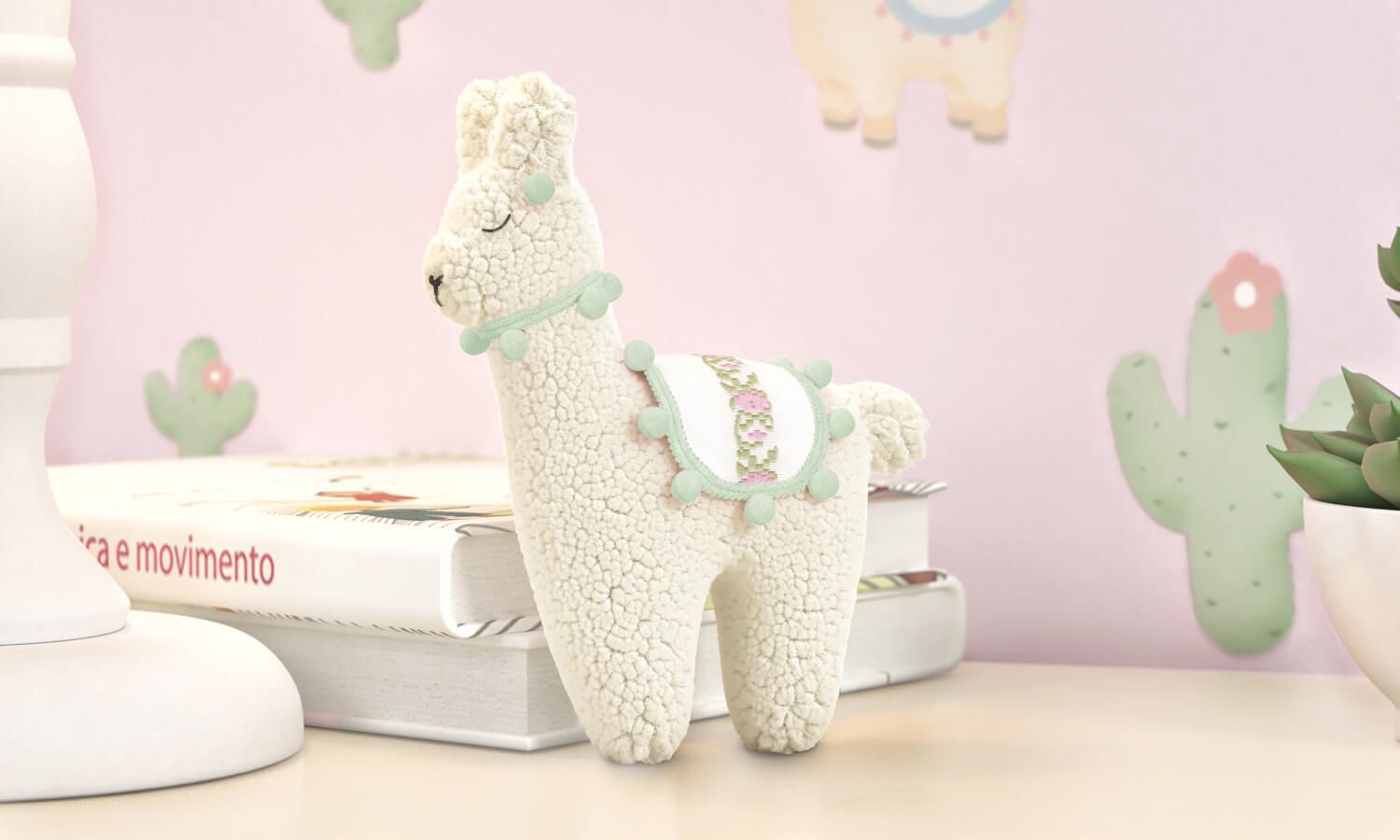 Lembrancinha Maternidade Lhama Amarela