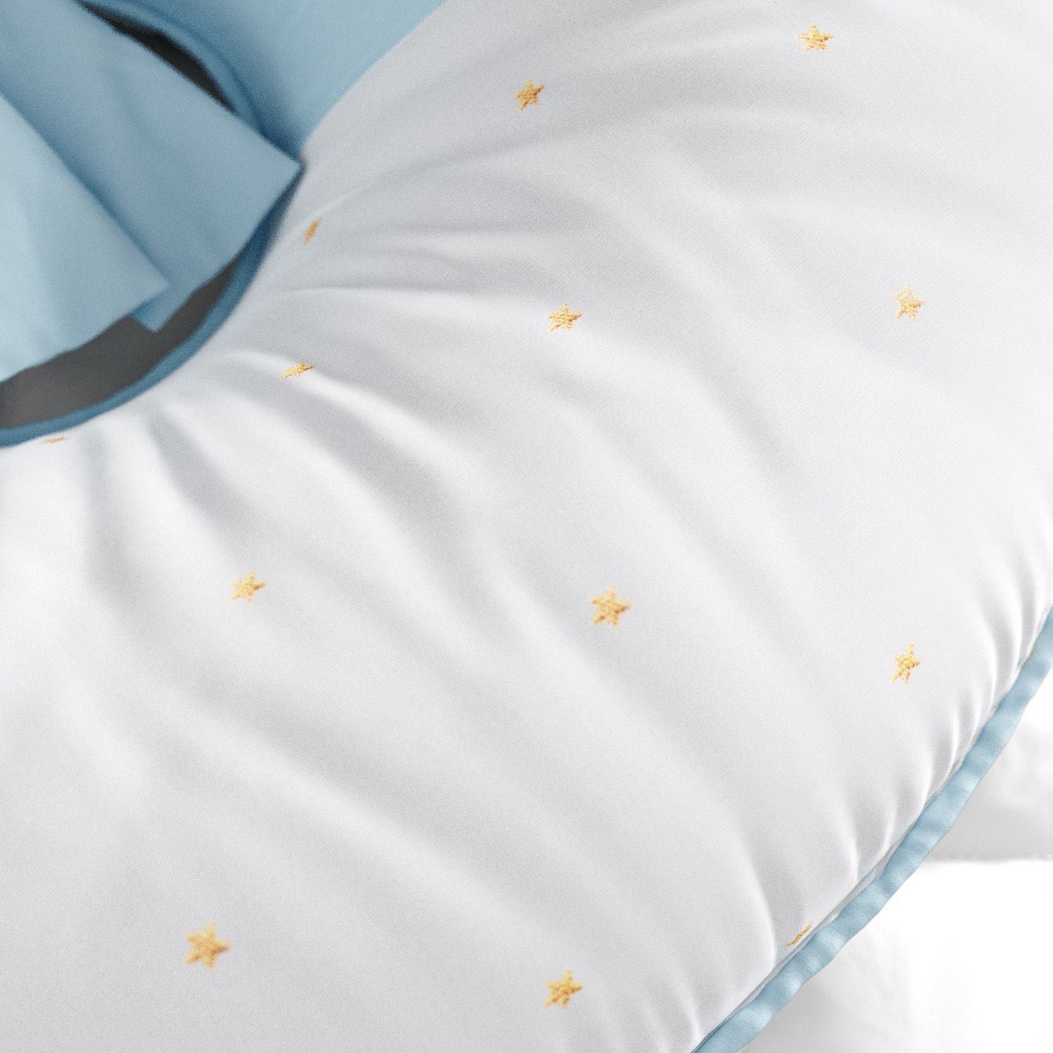 Almofada Amamentação Estrelinhas Azul Marinho