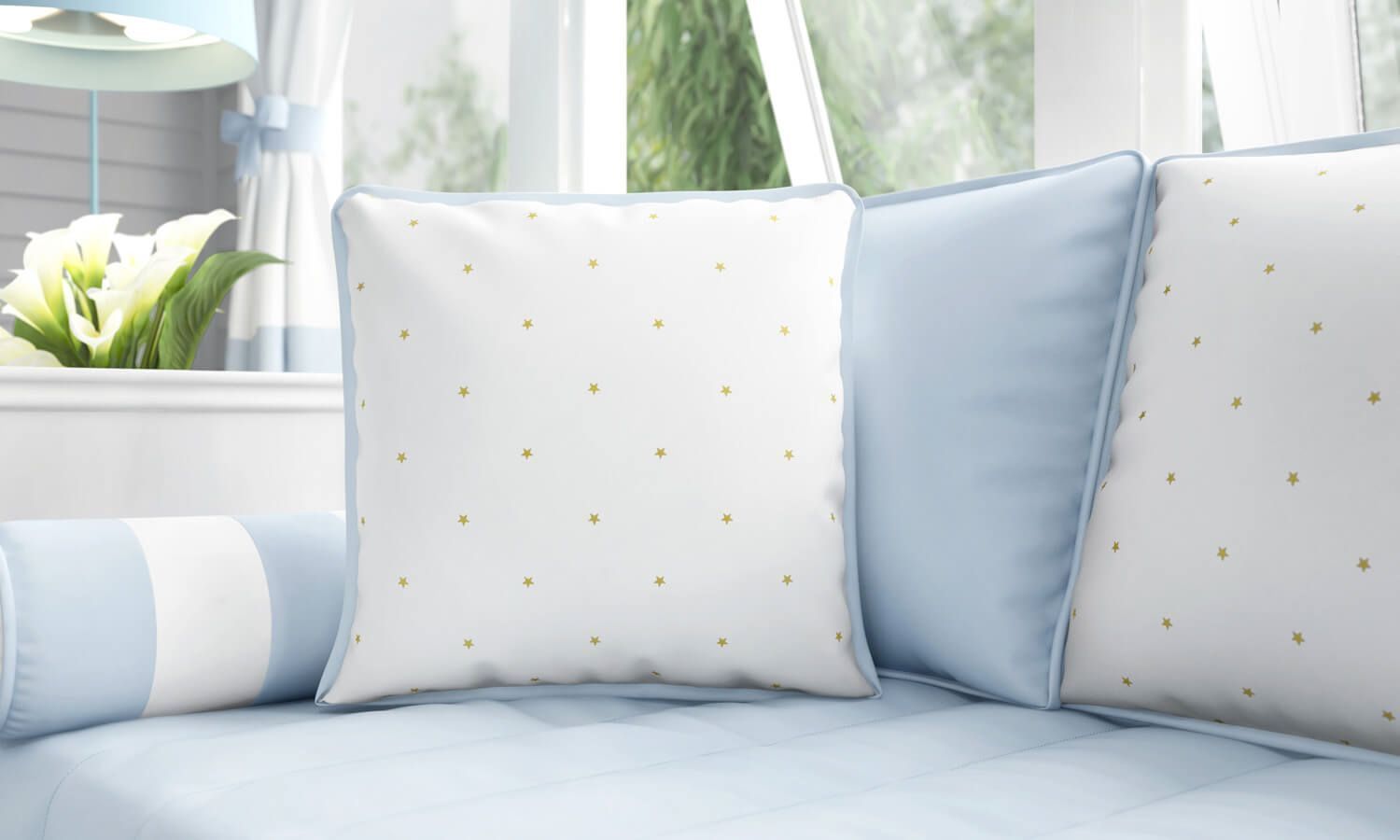 Almofada Estampa Estrelinha Urso Aviador 38cm