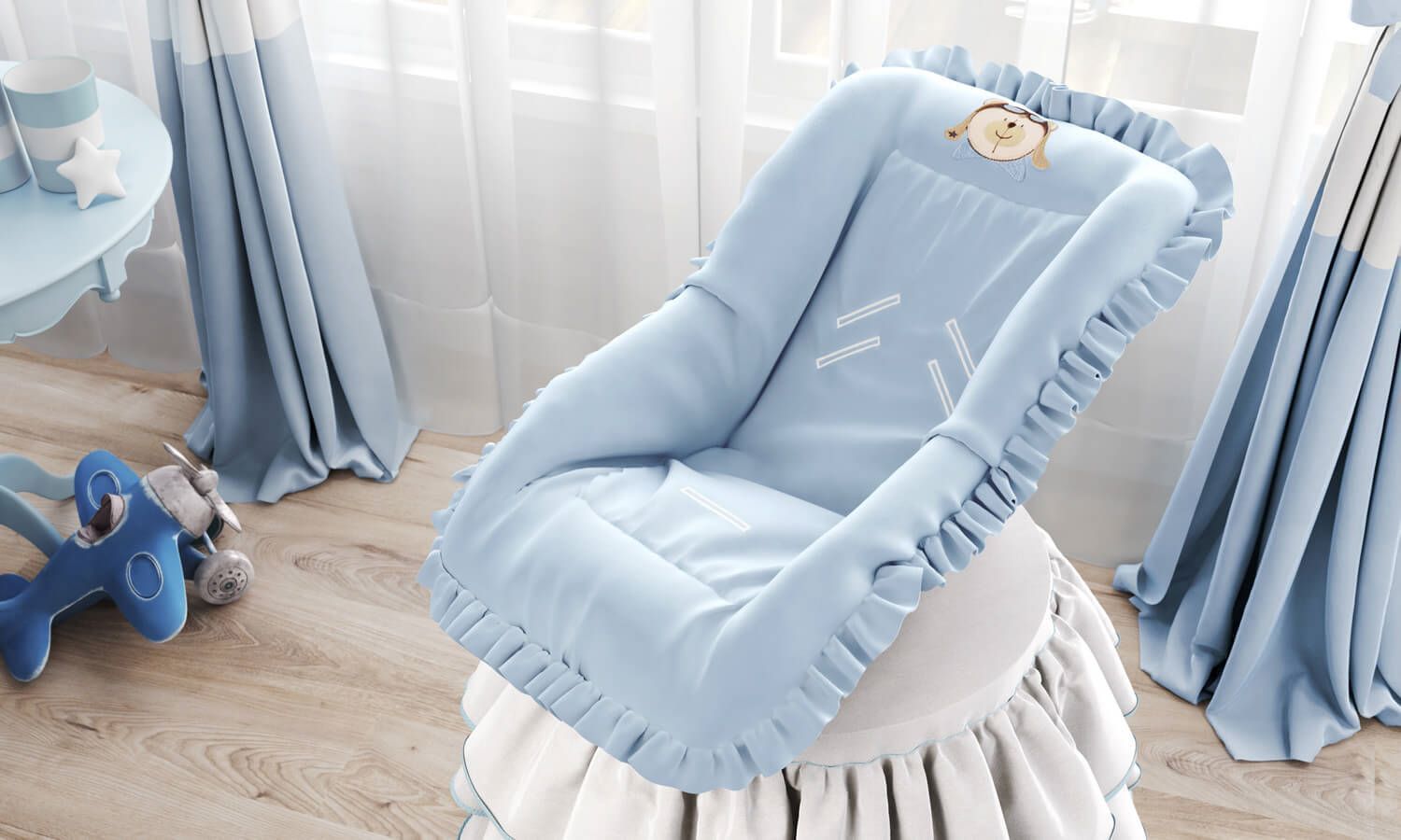 Capa de Bebê Conforto Urso Aviador