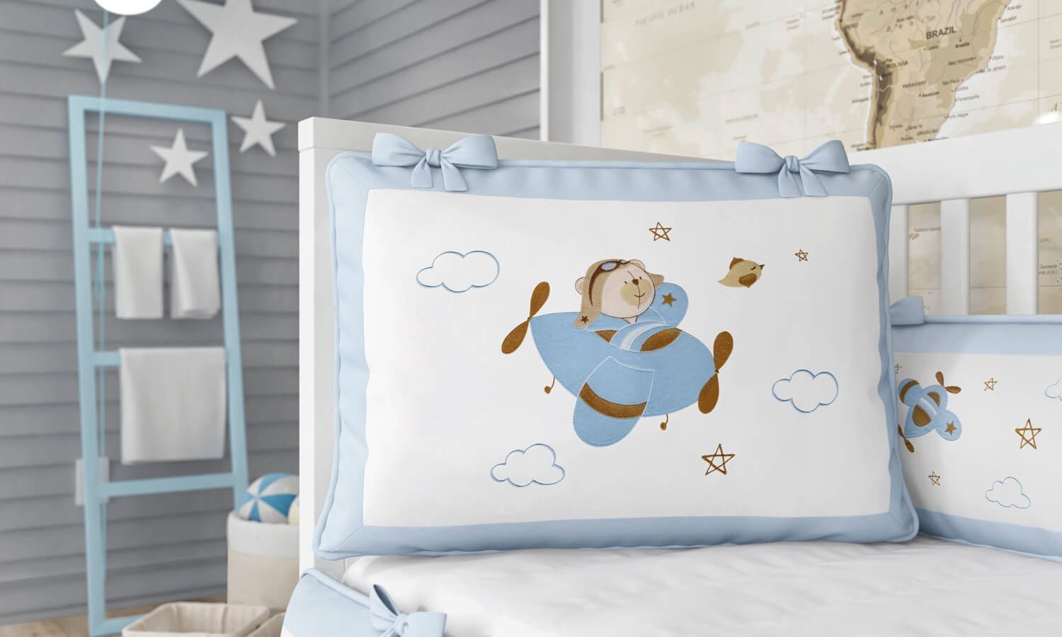 Kit Berço Urso Aviador