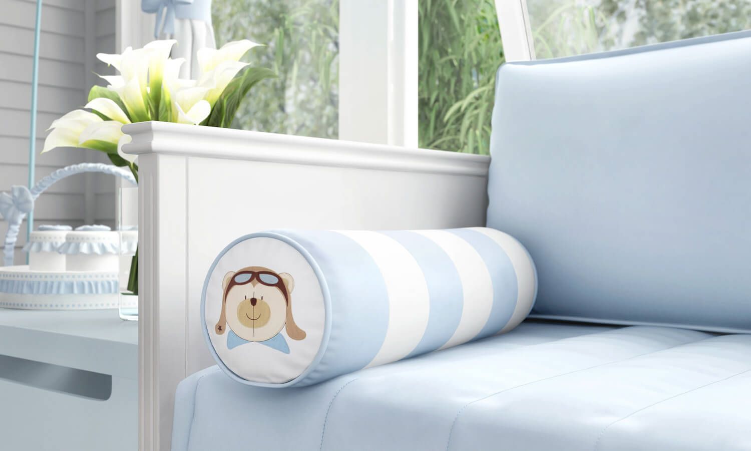 Kit Cama Babá Urso Aviador