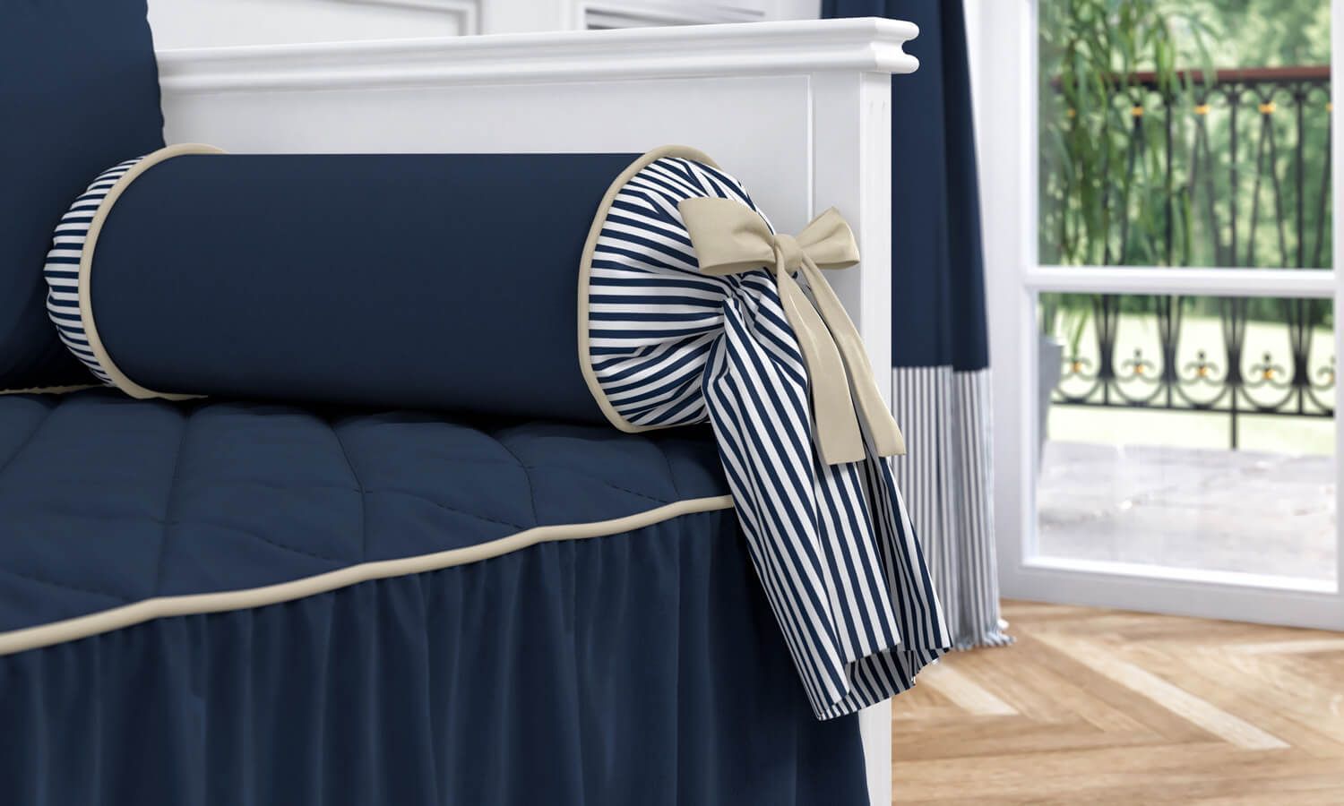 Kit Cama Babá Luxo Azul Marinho