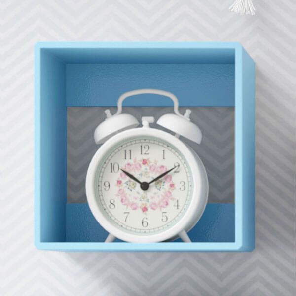 Nicho de Madeira Quadrado Branco 20cm