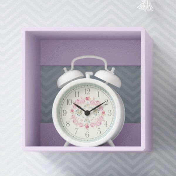 Nicho de Madeira Quadrado Branco 20cm