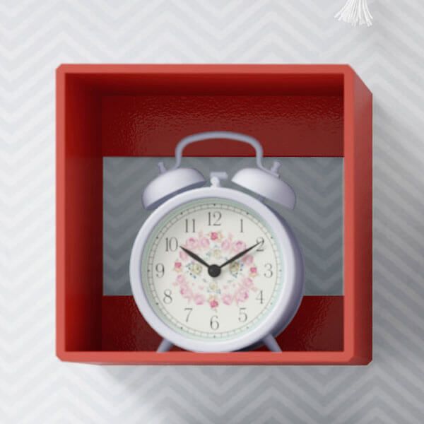 Nicho de Madeira Quadrado Branco 20cm