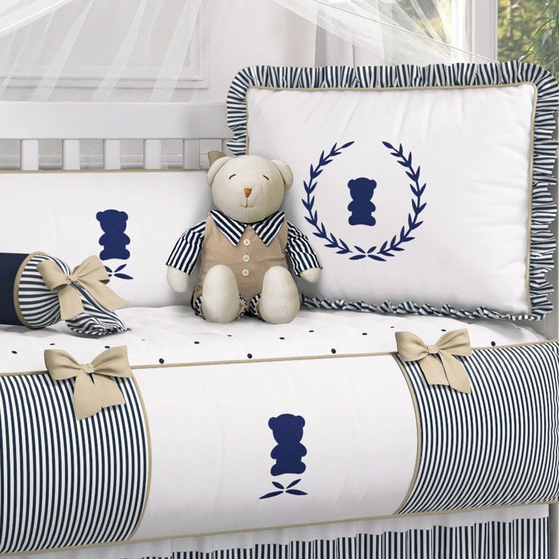 Kit Berço Luxo Azul Marinho