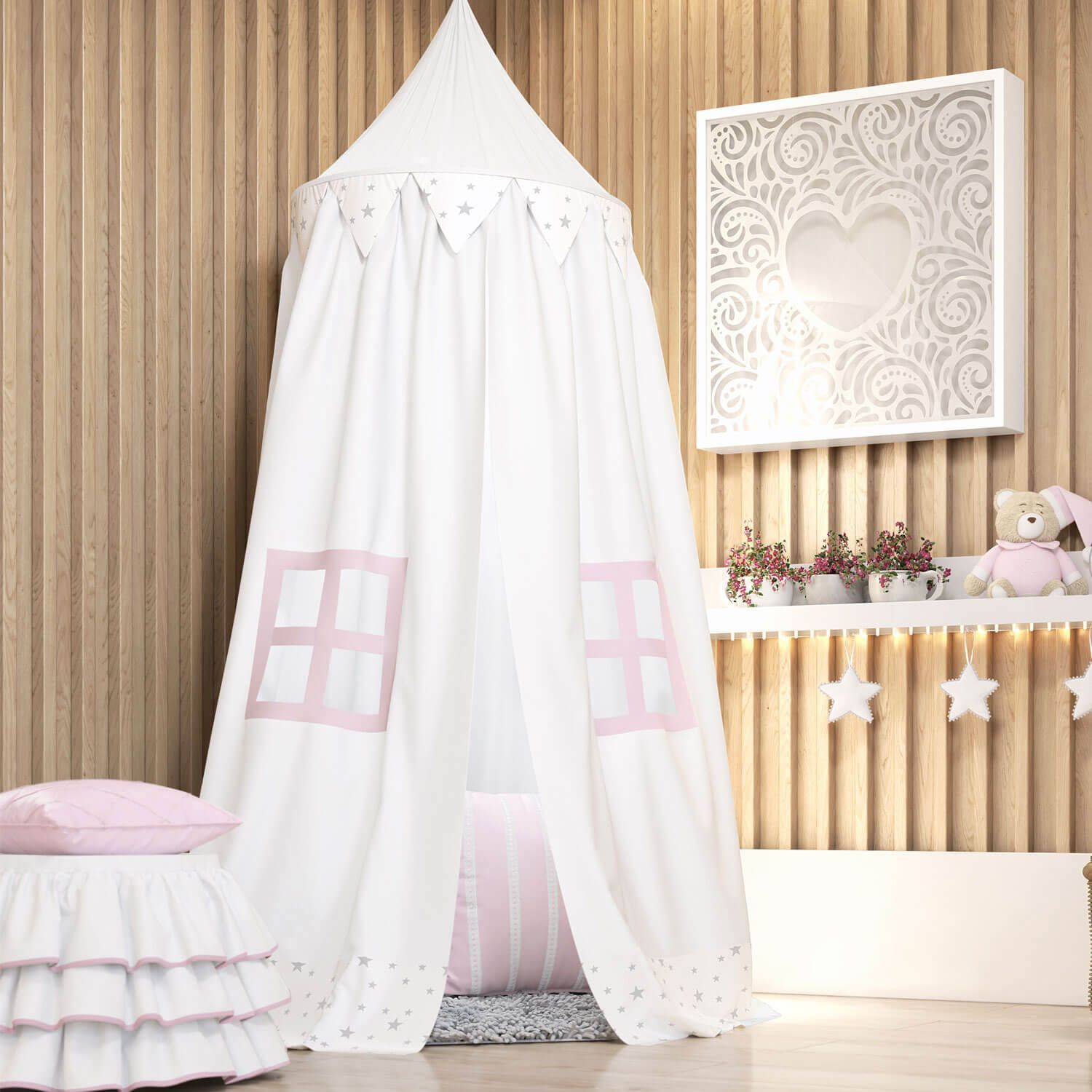 Tenda Dossel Branco Clássico 2m