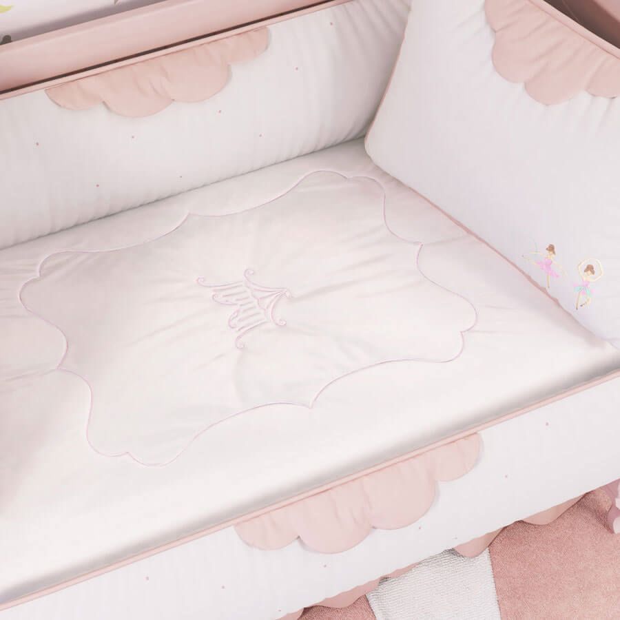 Edredom de Berço Bordado Tenda Circo