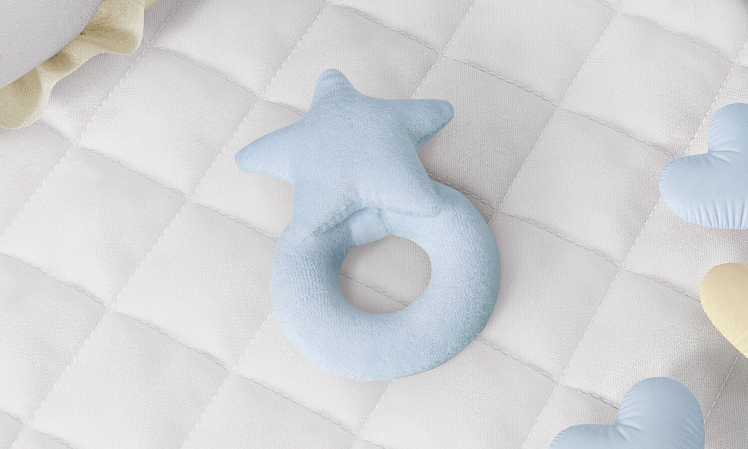 Chocalho Para Bebê Estrela Cinza