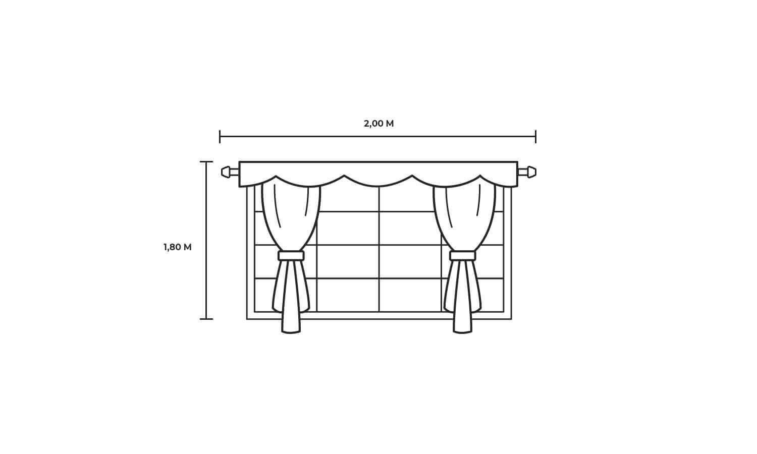 Cortina Circo Mágico Listrada Azul/Branco