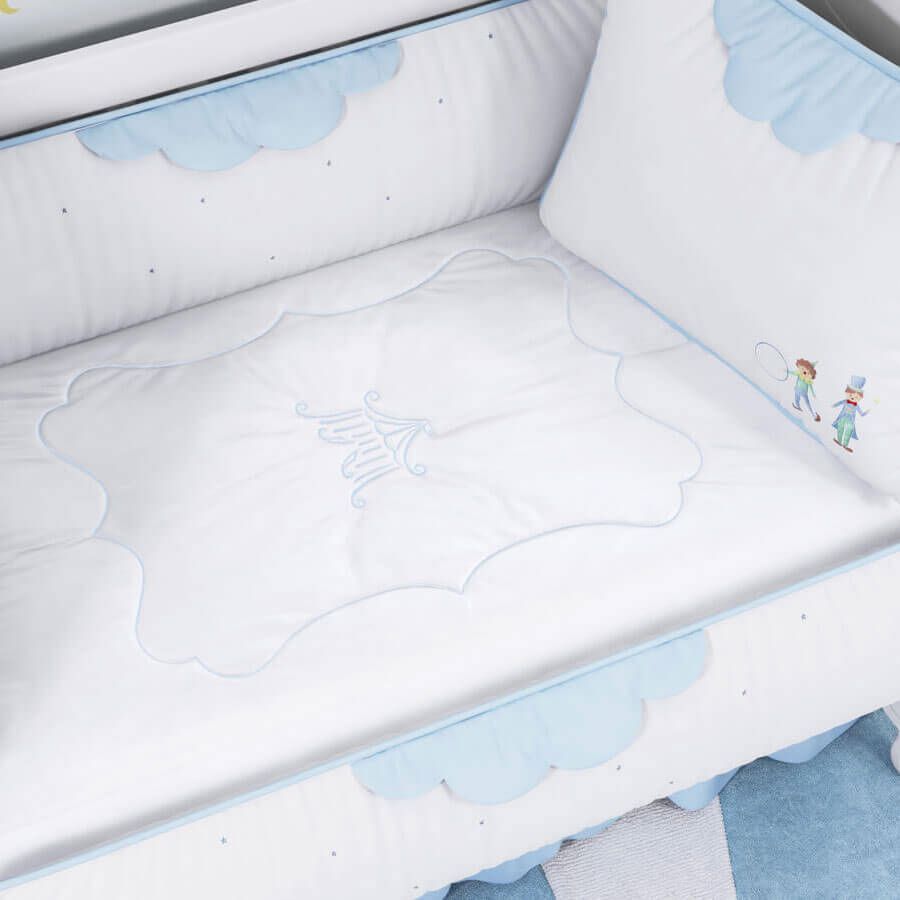 Edredom de Berço Bordado Tenda Circo