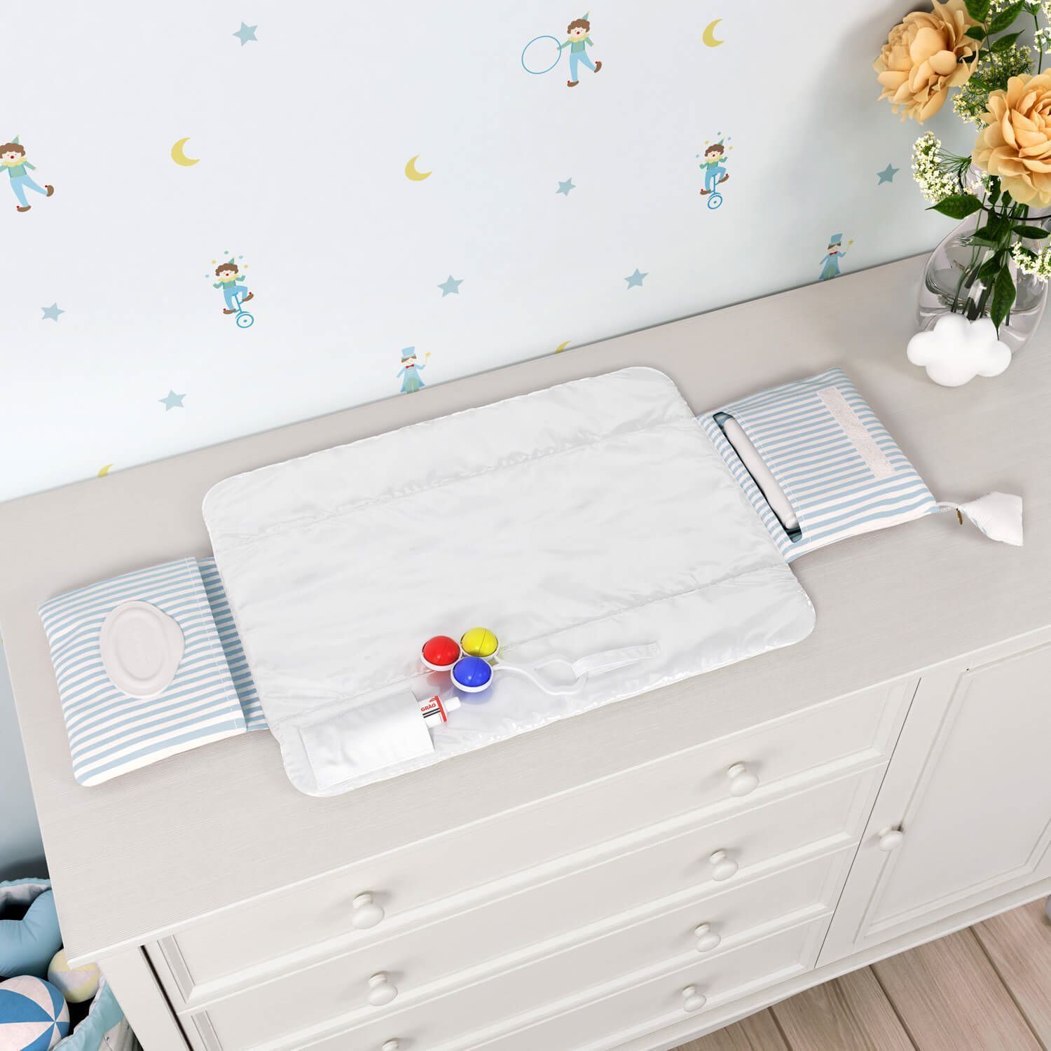 Trocador de Fraldas Portátil Bailarina Trapezista 85x40cm