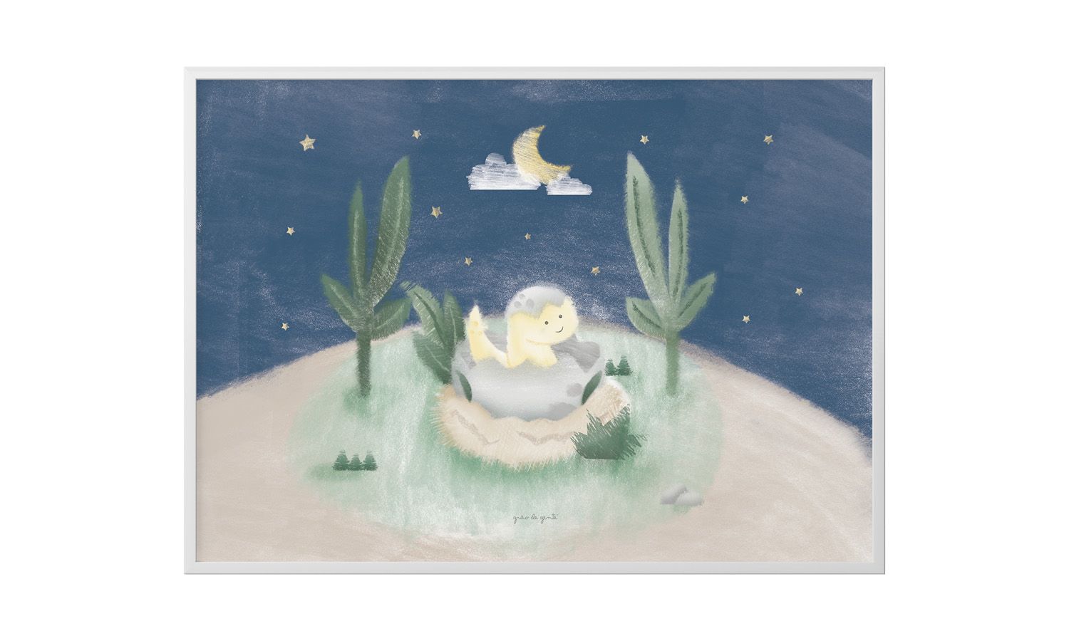 Quadro Amiguinho Dino Neno 60cm 