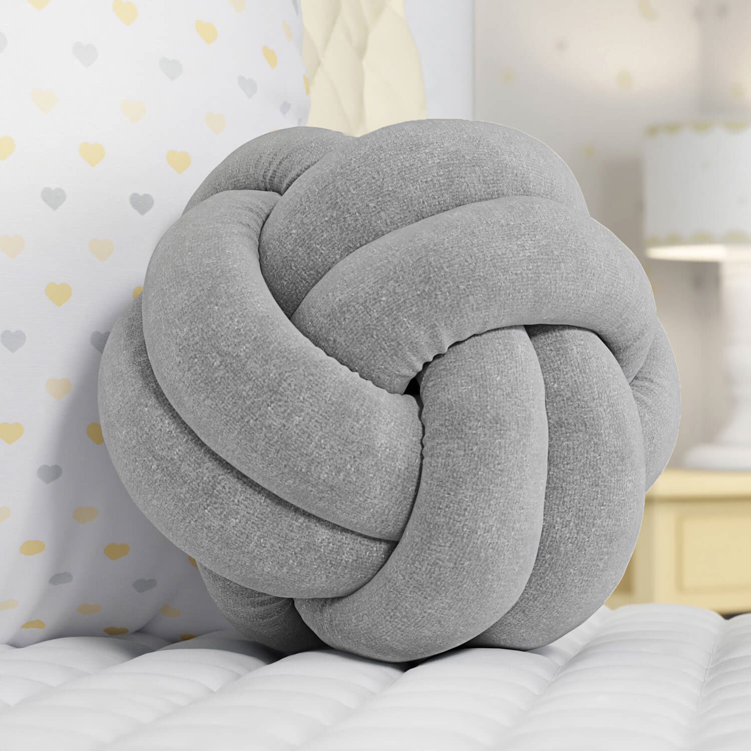 Almofada Nó Balú Amarela 25cm