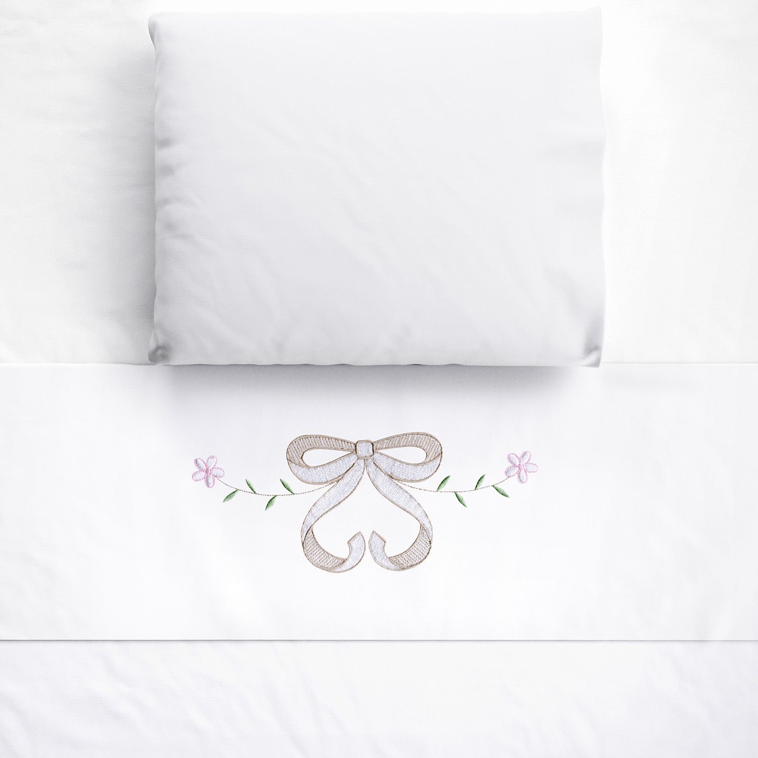 Jogo de Lençol Berço Bordado Sophia Provençal 3 peças