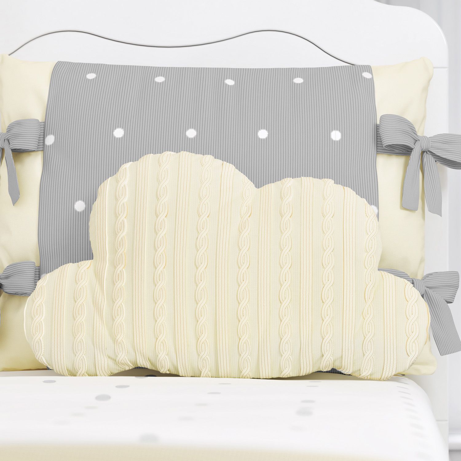 Almofada Nuvem Tricot Rosa 47cm