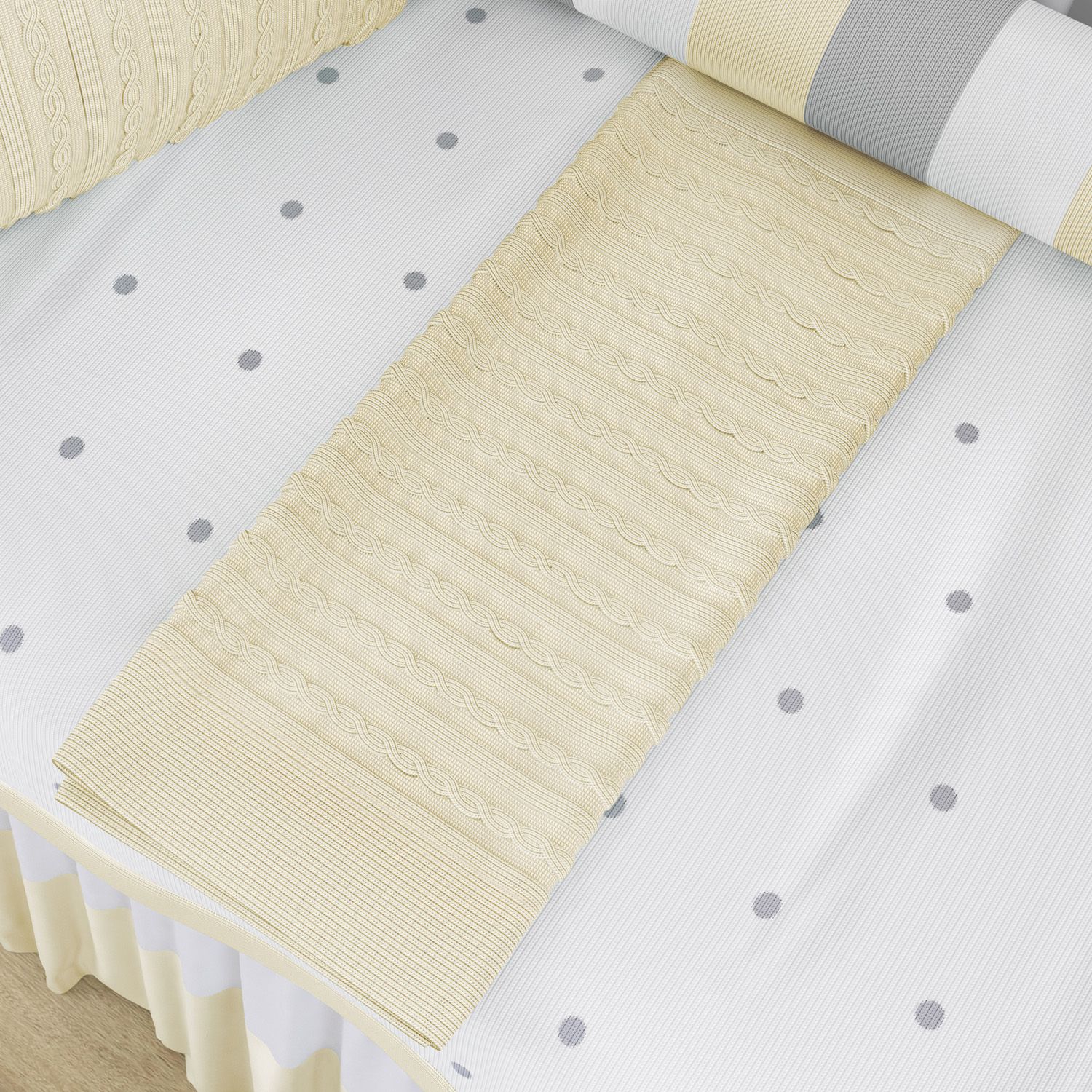 Manta Bebê Tricot Luxo Branco 1m