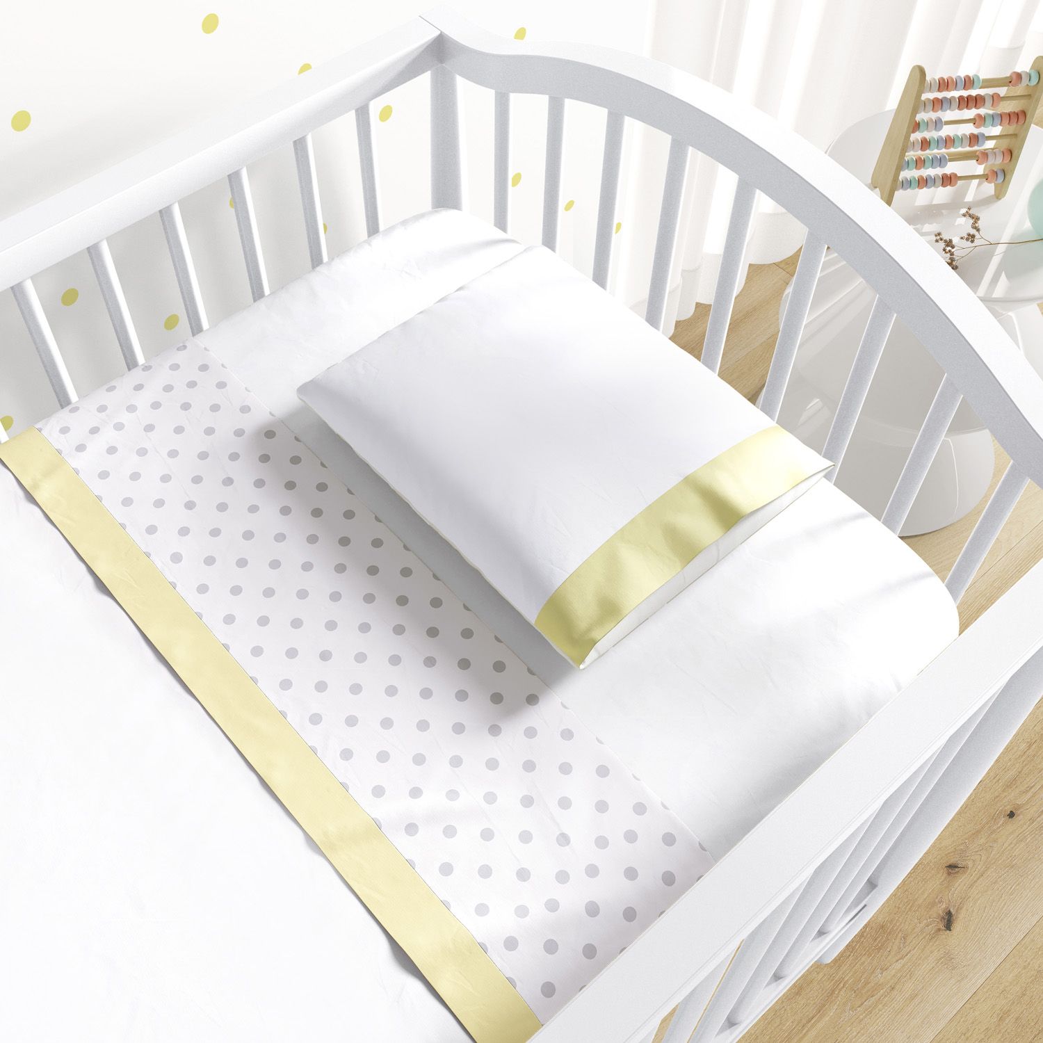 Jogo de Lençol Berço Poá Azul 3 peças