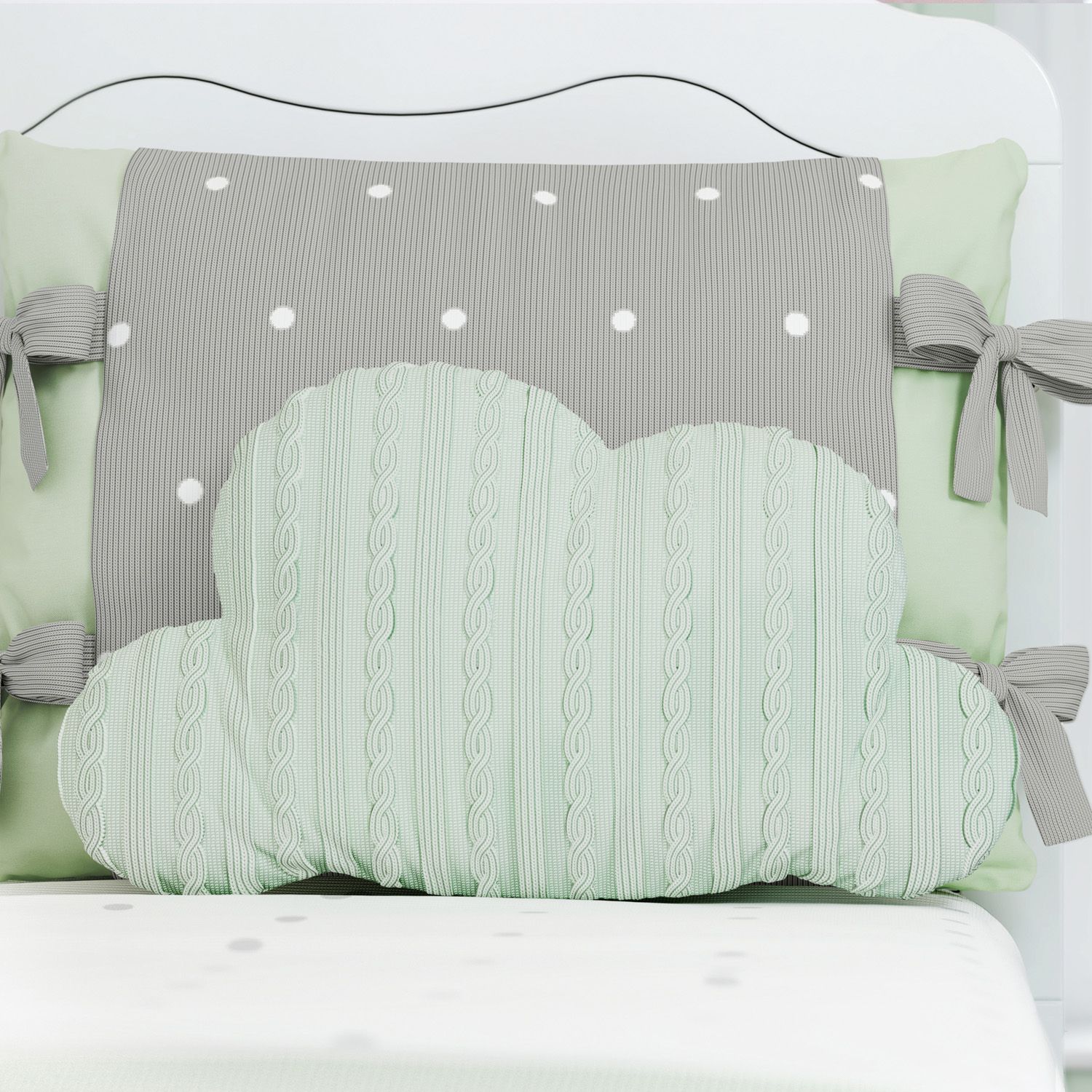 Almofada Nuvem Tricot Rosa 47cm