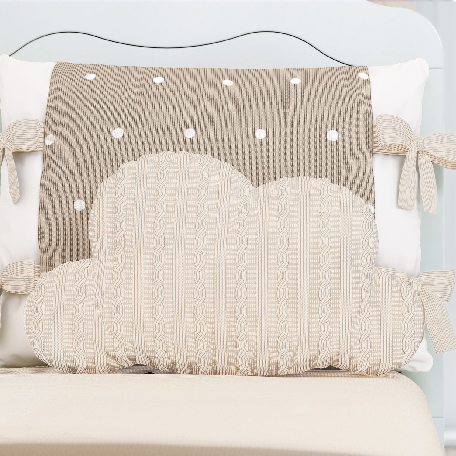 Almofada Nuvem Tricot Rosa 47cm