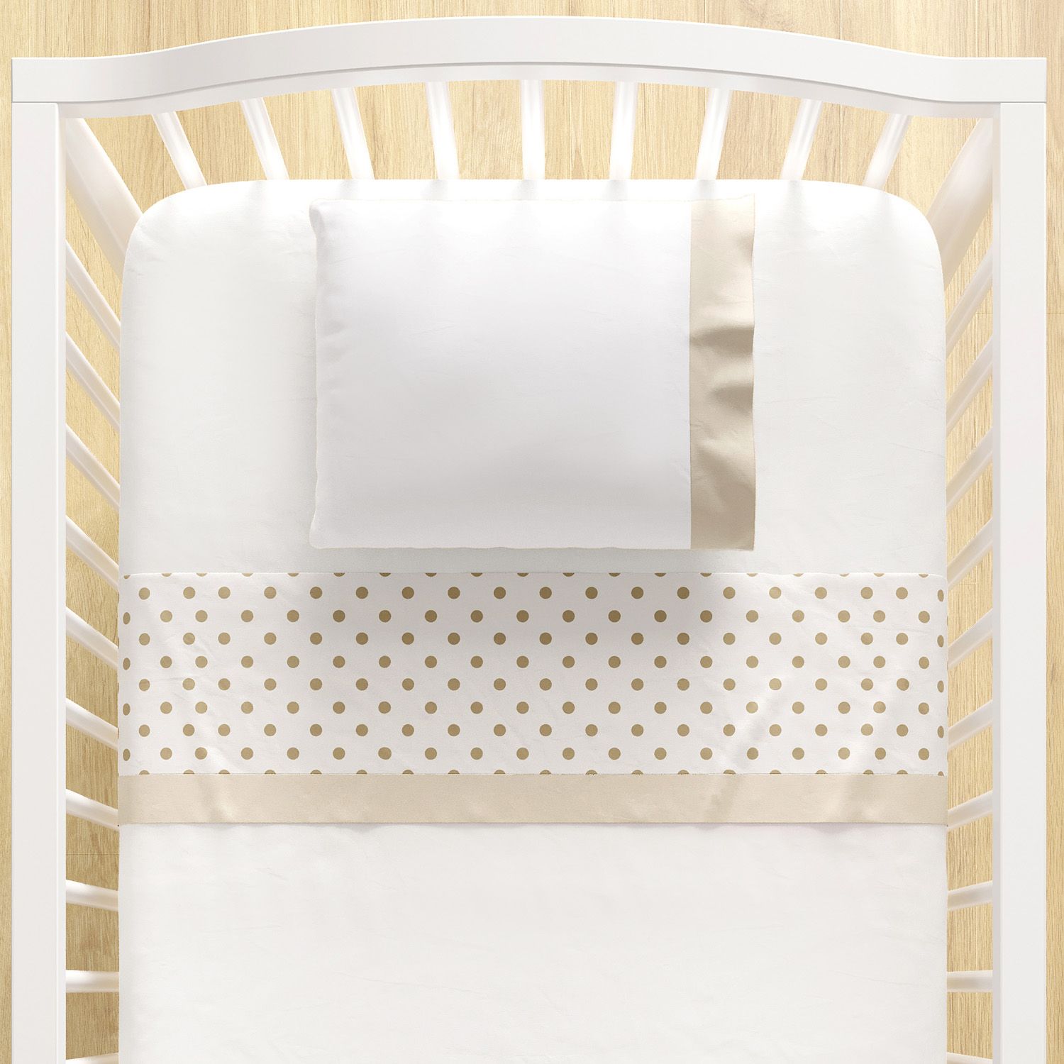 Jogo de Lençol Berço Poá Bege 3 peças