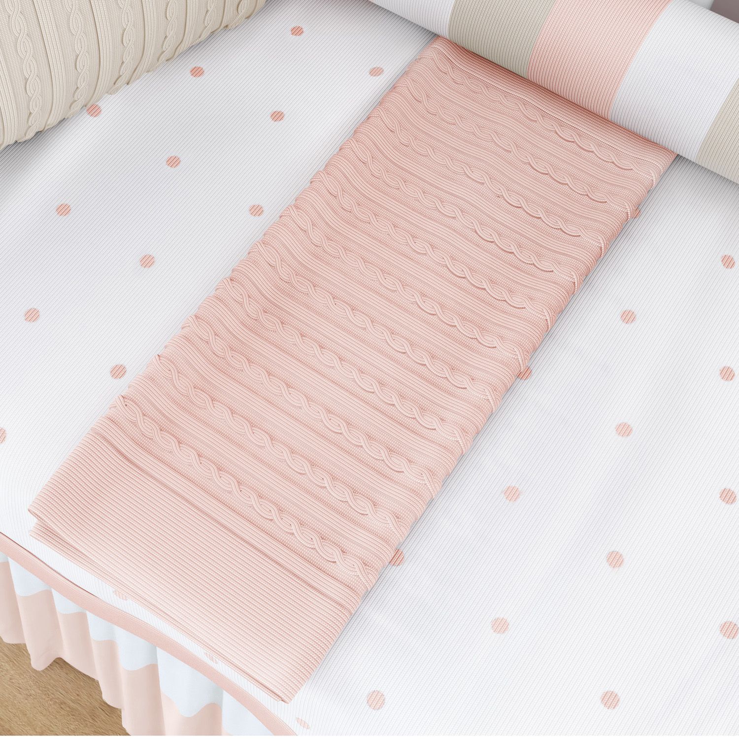 Manta Bebê Tricot Luxo Branco 1m