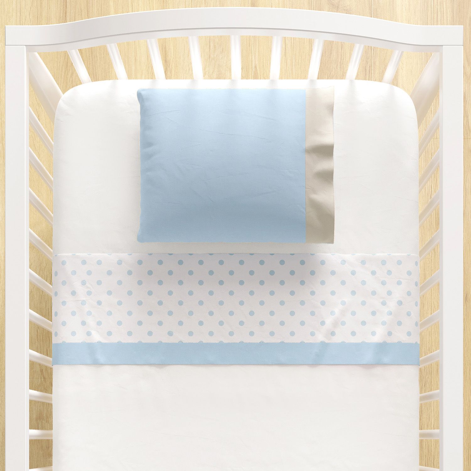 Jogo de Lençol Berço Poá Bege 3 peças