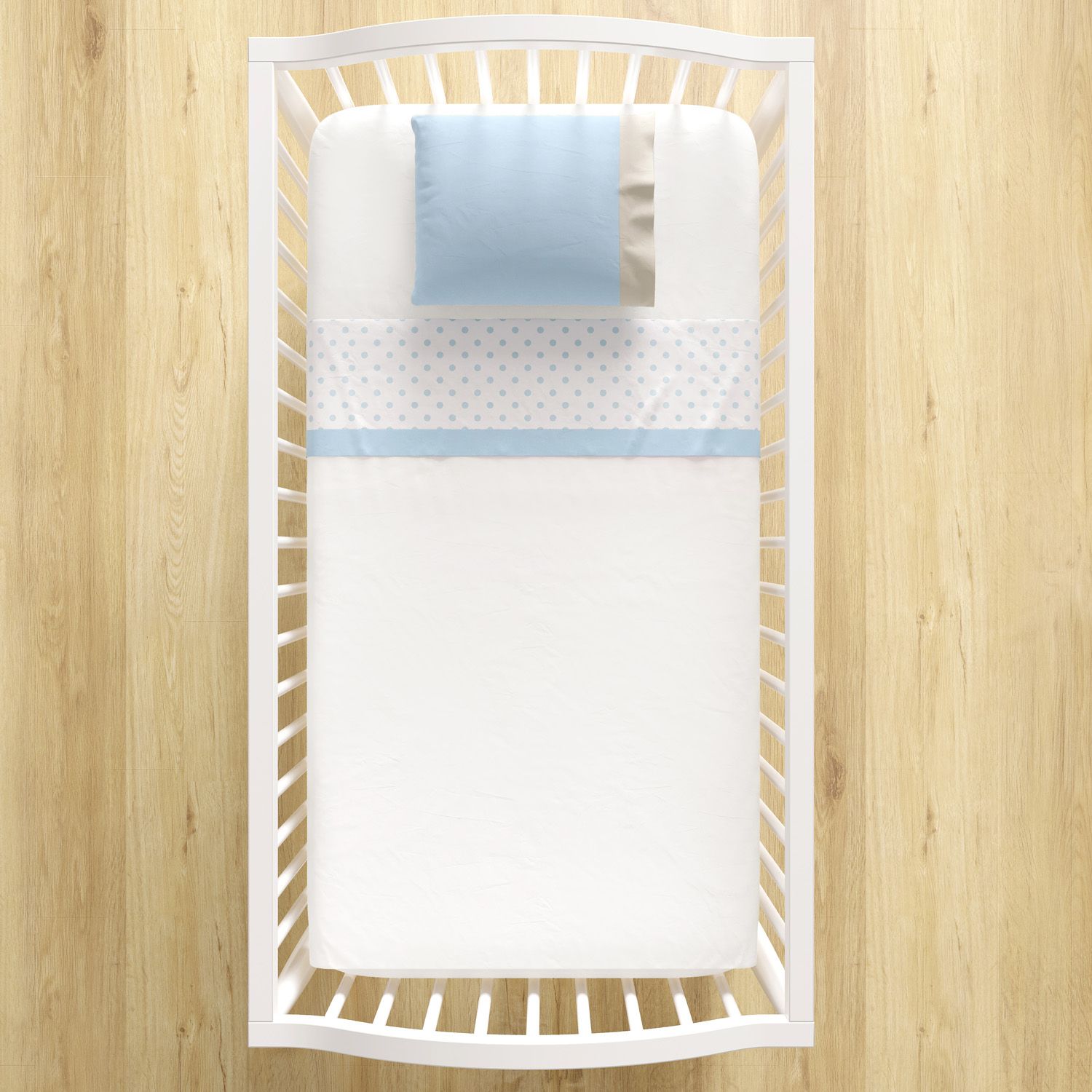 Jogo de Lençol Berço Poá Bege 3 peças