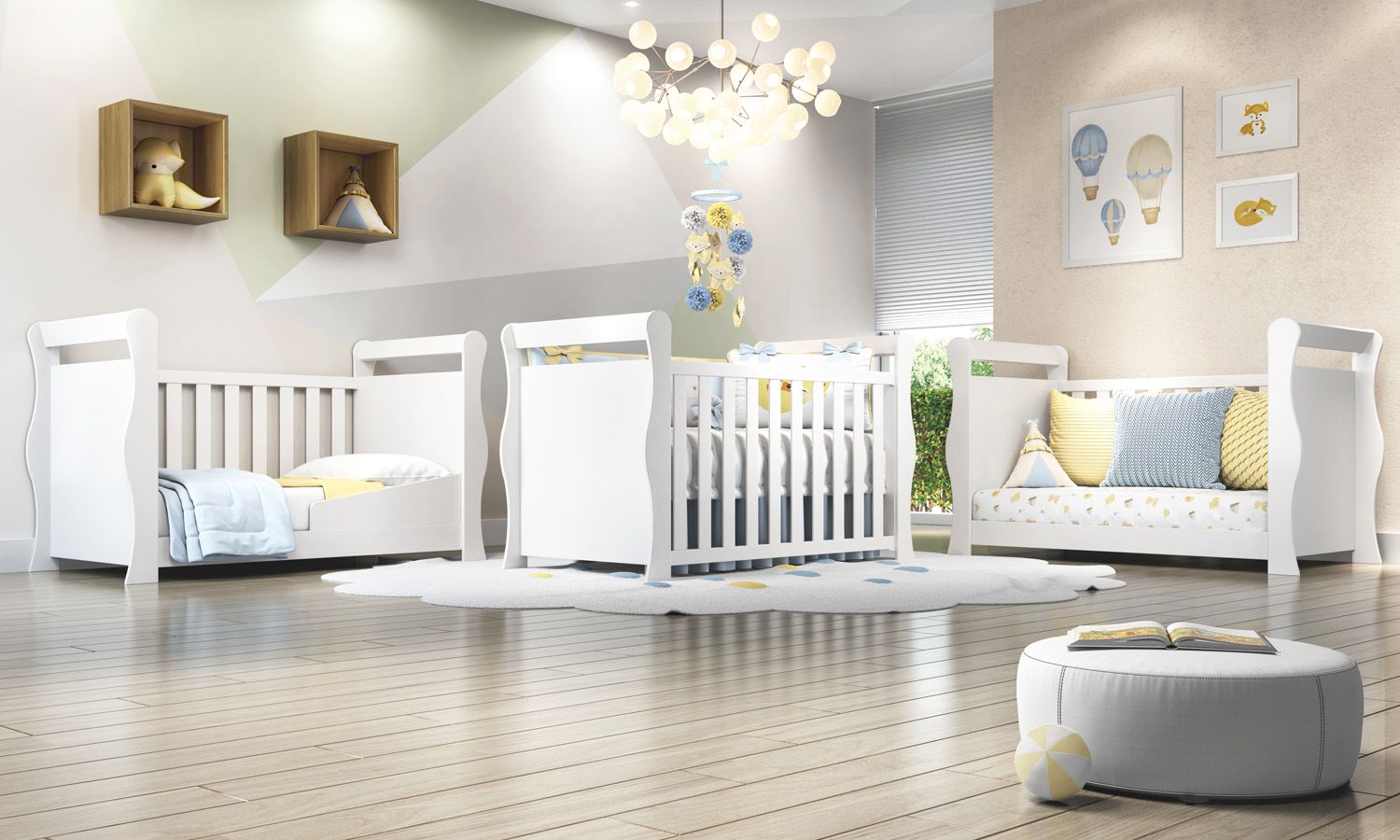 Berço Americano Branco Dom