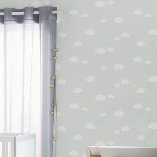 Papel de Parede Nuvens Cinza 10m