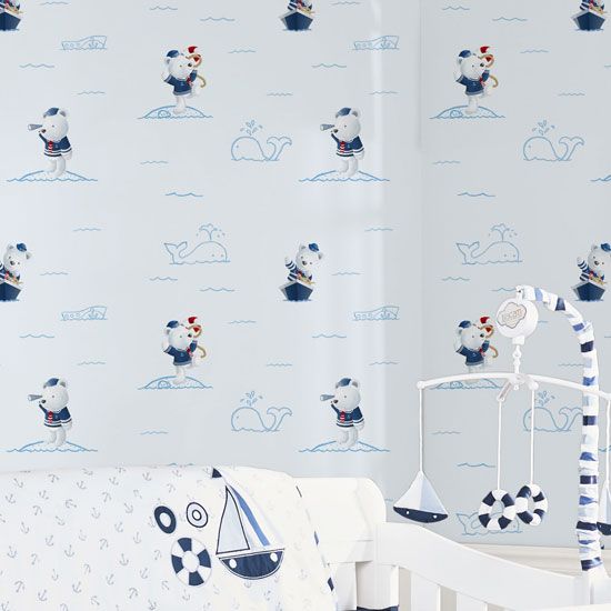 Papel de Parede Ursinho Marinheiro 10m