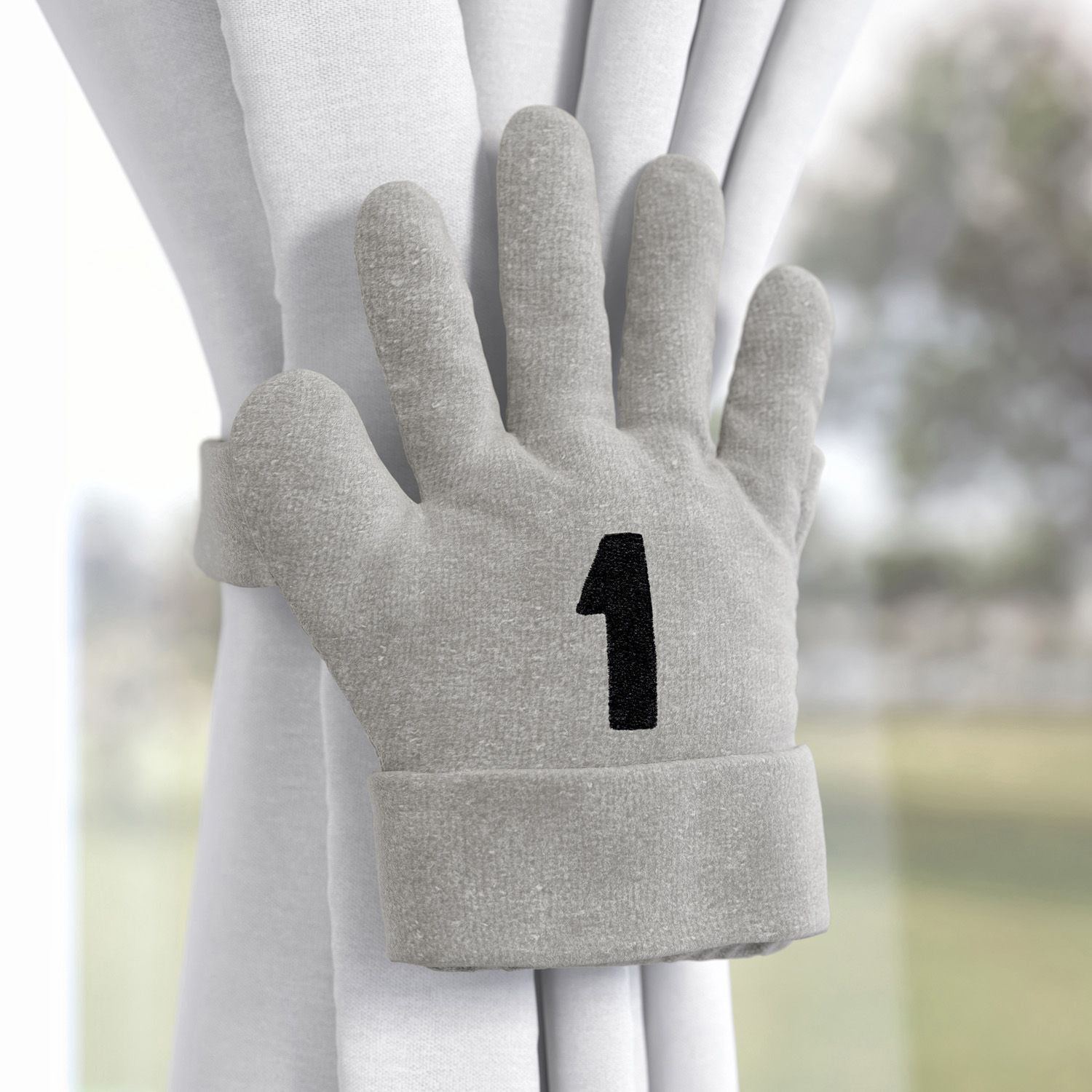 Prendedor de Cortina Luvas de Futebol 2 Peças