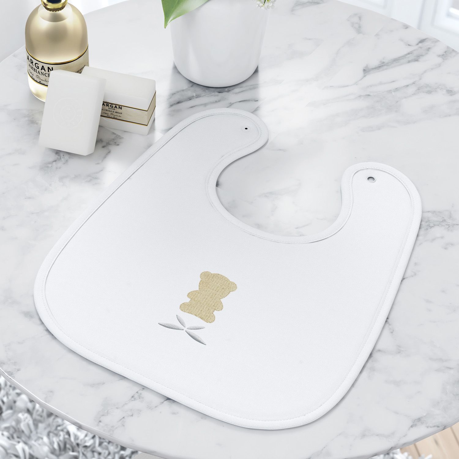 Babador Urso Luxo Branco