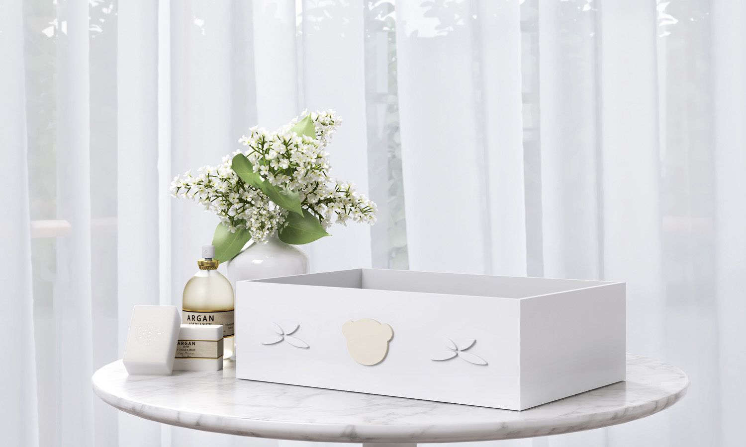 Bandeja MDF Urso Luxo Azul