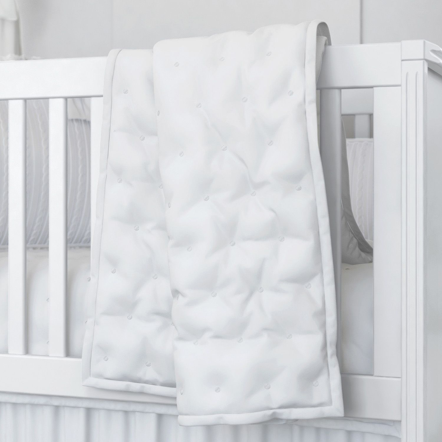 Edredom de Berço Matelado Branco/Azul