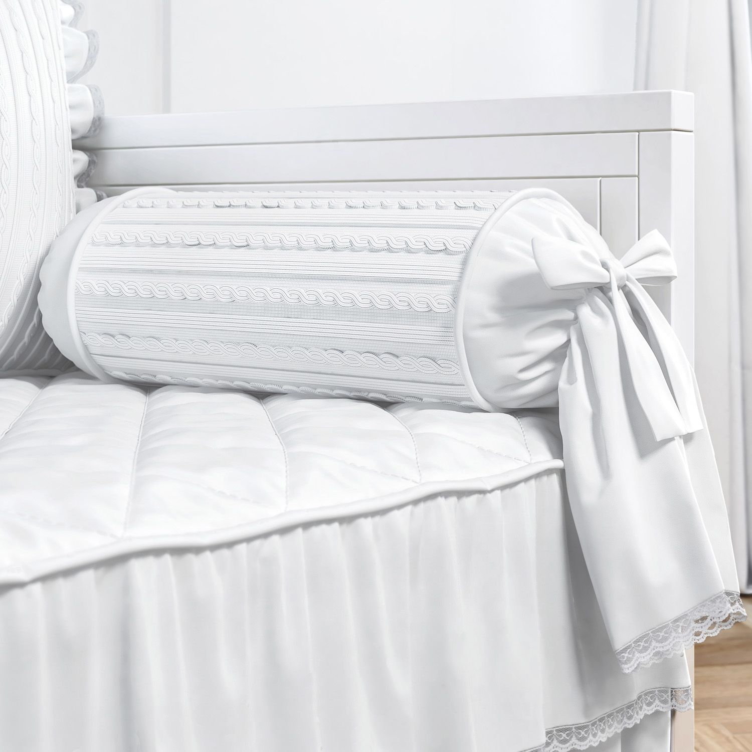 Kit Cama Babá Tricot Luxo Rosa