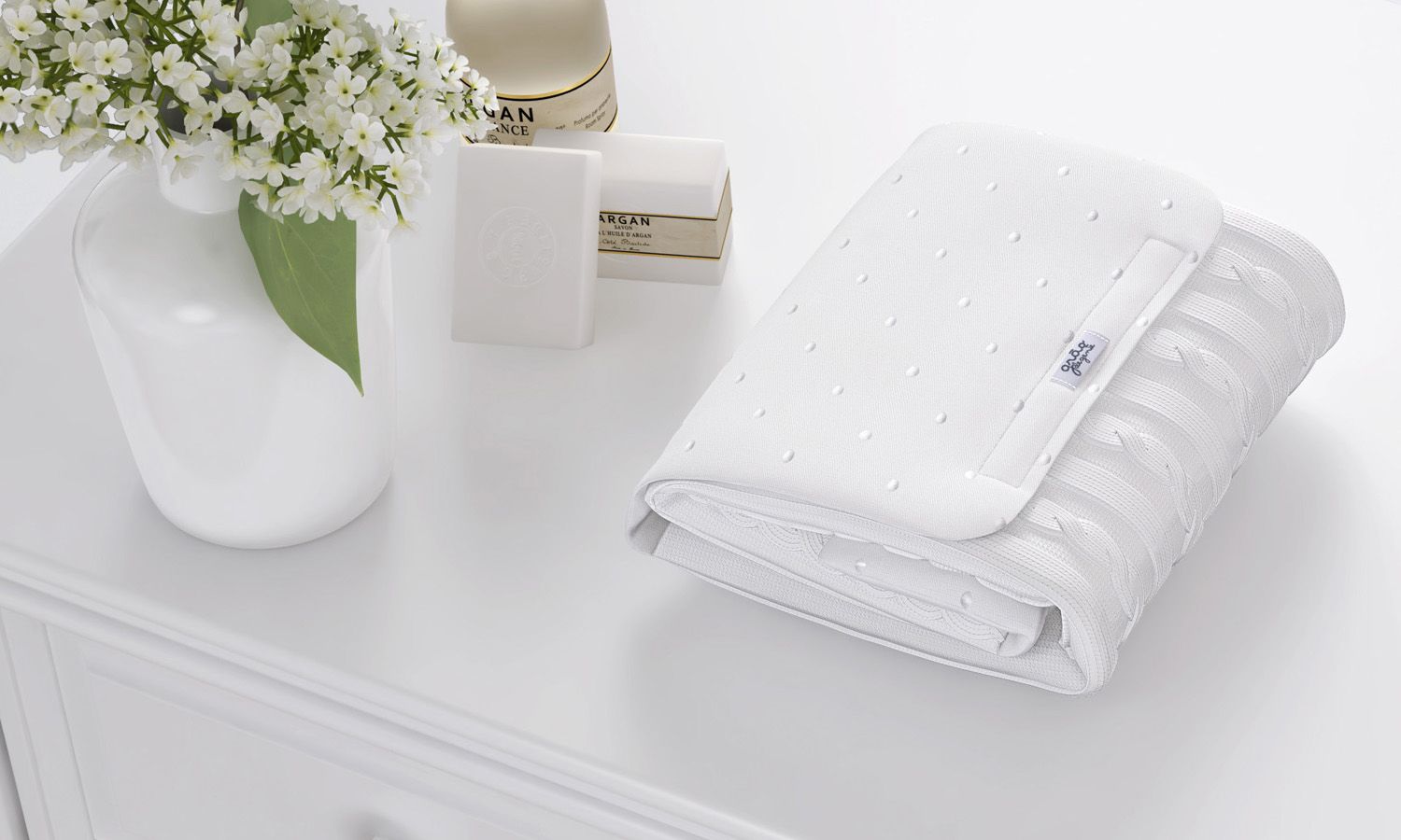 Trocador de Fraldas Portátil Tricot Luxo Branco 85x40cm