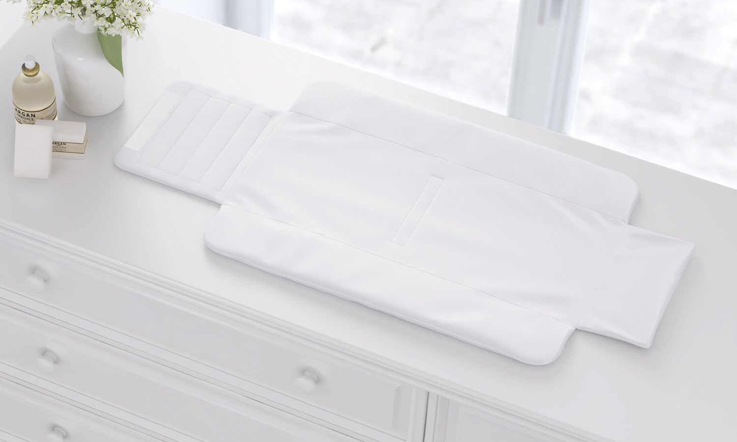 Trocador de Fraldas Portátil Tricot Luxo Branco 85x40cm