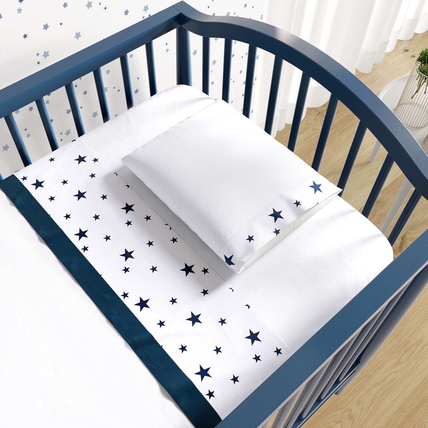 Jogo de Lençol Berço Estrelinhas Rosa 3 peças