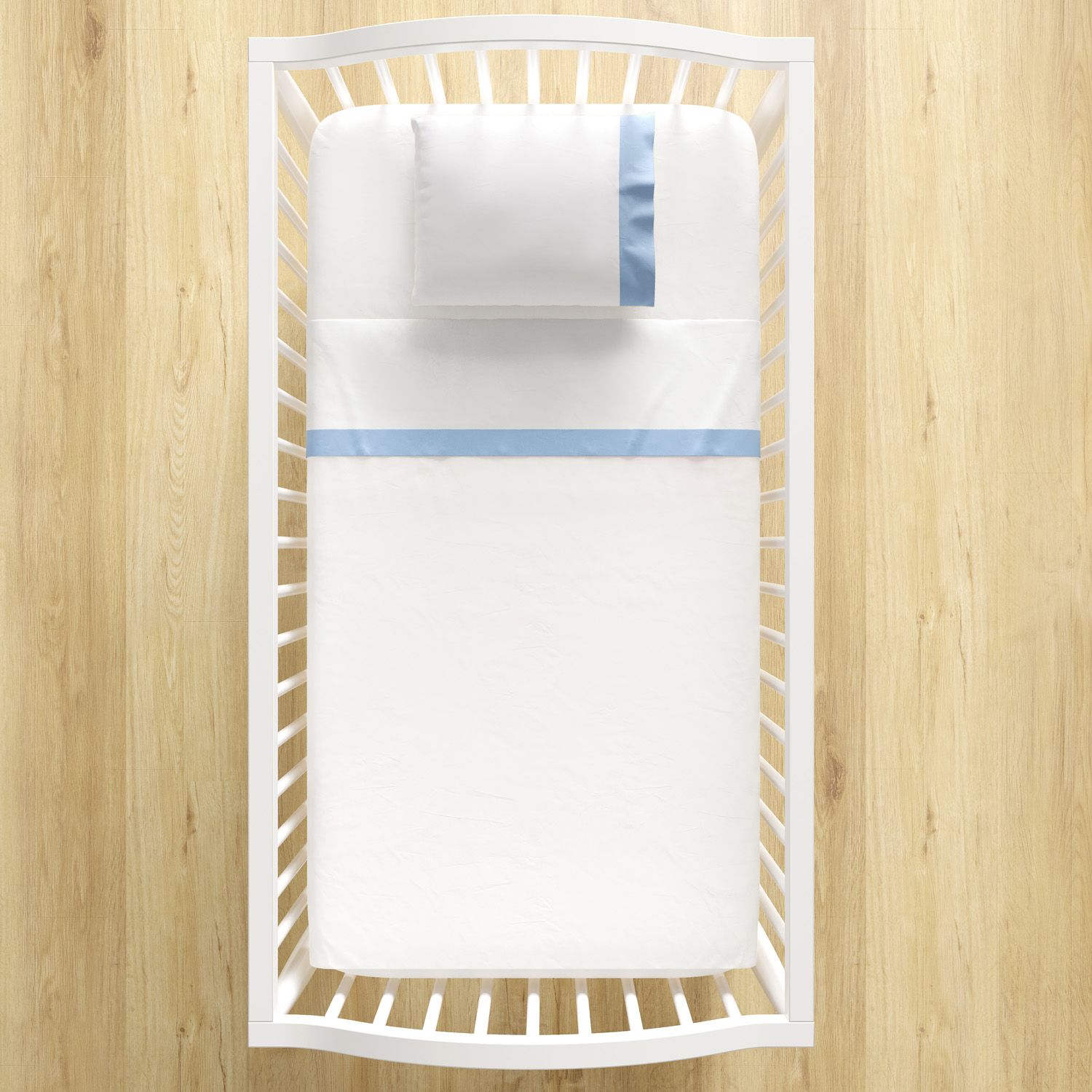 Jogo de Lençol Berço Faixa Rosé 3 peças