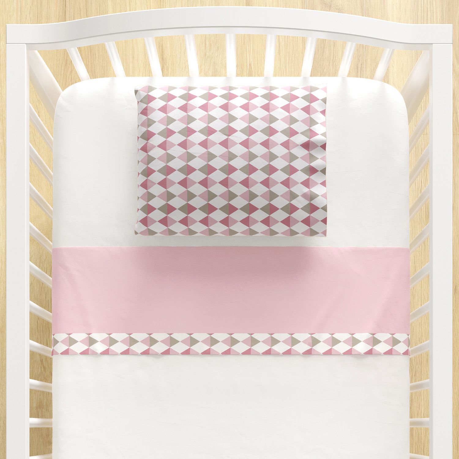 Jogo de Lençol Berço Losango Azul 3 peças